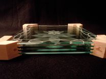Layered Stacked Glass Lotus Flower 3d Etching In Display Stand Or Bracket 3 small