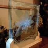 Layered Stacked Glass Lotus Flower 3d Etching In Display Stand Or Bracket 4 small