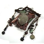 Handmade One Of A Kind Ceramic Clay Rattle With Found Wooden Handle 5 small