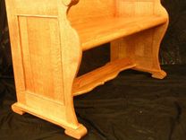 Church Style Oak Pew Benches 3 small