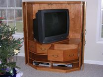 Custom Hickory Entertainment Center 1 small