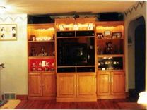 Custom Buit-In Oak Entertainment Center 1 small
