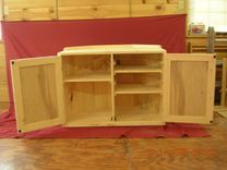Custom Pine Corner Entertainment Center 2 small