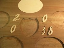 Hand Burnt Photo Organization Plaque 2 small