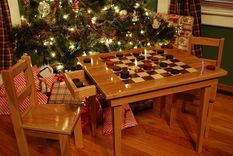 Kids Checker Board Table And Chairs 1 small