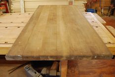 A Table Using An Existing Butcher Block Top. 1 small