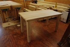 A Table Using An Existing Butcher Block Top. 2 small