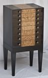 Sleek Modern Black And Burl Jewelry Armoire 5 small