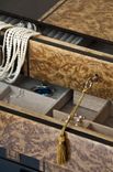 Sleek Modern Black And Burl Jewelry Armoire 4 small