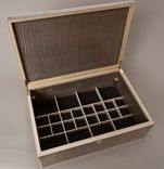 Silver Curly Maple Art Deco Jewelry Box 2 small
