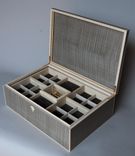 Silver Curly Maple Art Deco Jewelry Box 1 small