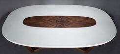 Concrete And Walnut 'Super-Ellipse' Dining Table 5 small