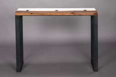 Concrete And Black Walnut Console Table 2 small
