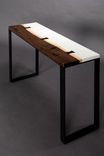 Concrete And Black Walnut Console Table 4 small