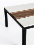 Concrete, Walnut, And Steel Coffee Table 3 small