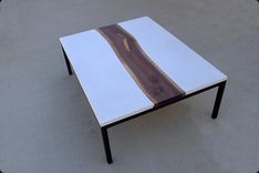 Concrete, Steel, And Live Edge Walnut Table 3 small