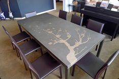 Concrete And Steel Dining Table 6 small