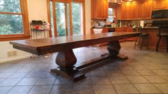 Extendable 9ft. - 12ft. Hand Crafted Dining Table 1 small