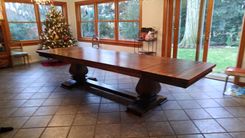 Extendable 9ft. - 12ft. Hand Crafted Dining Table 4 small