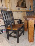 Heavy Barn Wood Dining Table And 6 Chairs 2 small