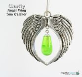 Sun Catcher Angel Wing Cremation Glass Memorial. Add Ashes Or Hair From Cat, Dog, People 3 small
