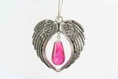 Sun Catcher Angel Wing Cremation Glass Memorial. Add Ashes Or Hair From Cat, Dog, People 1 small