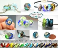 Custom Memory Big Hole Bead.  Add Ashes Or Hair To The Glass 2 small