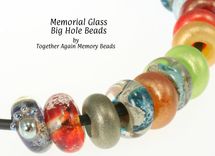 Custom Memory Big Hole Bead.  Add Ashes Or Hair To The Glass 3 small