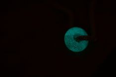 Firefly Glow In The Dark Lampwork Memory Bead For Bracelet.  Add Ashes Or Hair. 4 small