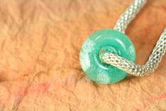 Firefly Glow In The Dark Lampwork Memory Bead For Bracelet.  Add Ashes Or Hair. 1 small