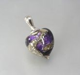 Reflections™ Pendant Handmade Memorial Glass Lampwork. Cremation, Hair, Urn, Mori, Reliquary 8 small