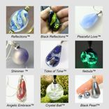 Reflections™ Pendant Handmade Memorial Glass Lampwork. Cremation, Hair, Urn, Mori, Reliquary 9 small
