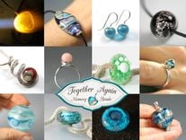 Reflections™ Pendant Handmade Memorial Glass Lampwork. Cremation, Hair, Urn, Mori, Reliquary 10 small