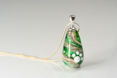 Reflections™ Pendant Handmade Memorial Glass Lampwork. Cremation, Hair, Urn, Mori, Reliquary 4 small