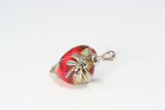 Reflections™ Pendant Handmade Memorial Glass Lampwork. Cremation, Hair, Urn, Mori, Reliquary 5 small