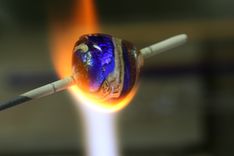 Reflections™ Pendant Handmade Memorial Glass Lampwork. Cremation, Hair, Urn, Mori, Reliquary 12 small