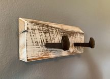Rustic Railroad Spike Coat Rack; Farmhouse Towel Rack; Hat Rack 1 small