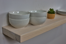 White Floating Shelves, White Wall Shelves, White Solid Wood Shelves, Long White Floating Shelves 2 small