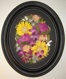 Memorial Pressed Flower Art (Flowers Gathered From A Funeral) 1 small