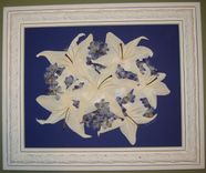 Pressed Flower Art - Bridal Bouquet ~ Flowers Only 3 small