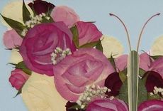 Memorial Pressed Flower Art (Flowers Gathered From A Funeral) 3 small