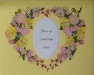 Memorial Pressed Flower Art (Flowers Gathered From A Funeral) 1 small