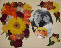 Floral Preservation - Bridal Bouquet With Wedding Photograph! 1 small