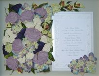 Floral Preservation ~ Bridal Flowers With Wedding Invitation 1 small