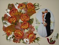 Floral Preservation ~ Bridal Flowers With Wedding Photograph! 1 small