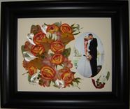 Floral Preservation ~ Bridal Flowers With Wedding Photograph! 3 small