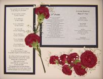 Memorial Pressed Flower Art (Flowers Gathered From A Funeral) 1 small