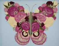 Memorial Pressed Flower Art (Flowers Gathered From A Funeral) 1 small