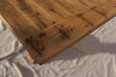 Reclaimed American Oak Dining Table With Trestle Base 2 small