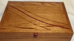Jewelry Box-Red Oak With Purpleheart Accents And Knobs 2 small